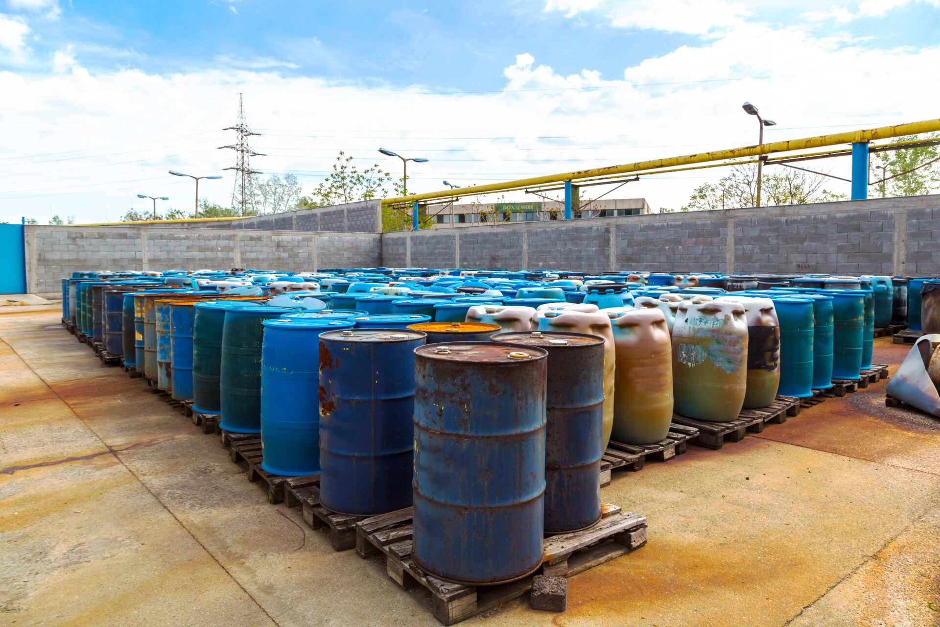 Oil Drums waiting to be recycled
