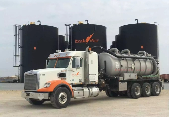 A Vac Truck ready to service an Oil Tank