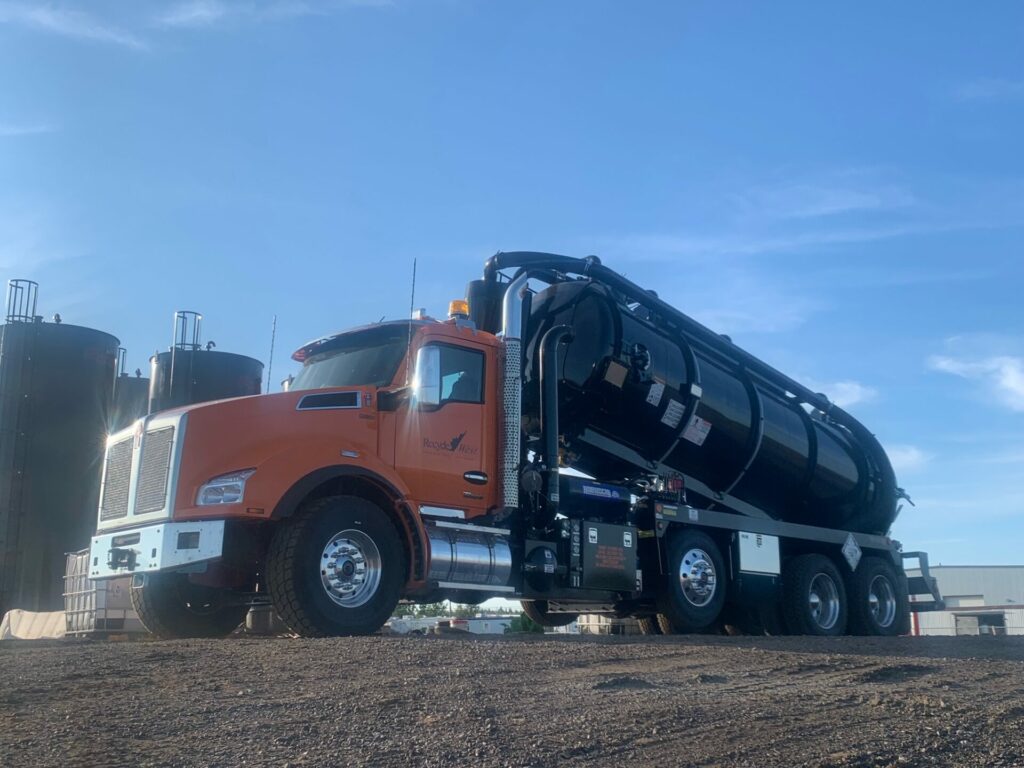 Vacuum truck from Recycle West, Canada